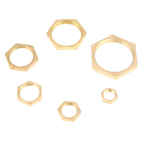 JTLB brass hex faucet nuts, 33mm thin lock nuts with G1/8–G1 thread pipe fittings, 40-piece set