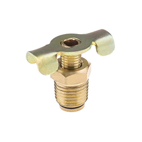 2Pcs Drain Cock for Hotdog Air Compressor Exhaust Bleed Rotating Control BSP Thread -Brass (1/4 BSP)