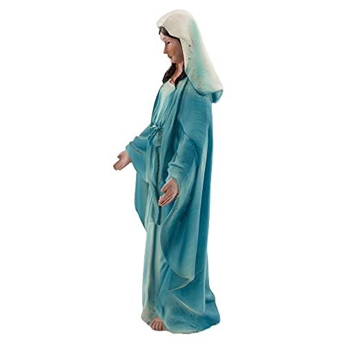 6" Tall Painted Blessed Mother Statue | Patron Saint of All Humanity | Great Catholic Gift for First Communion or Confirmation | Classic Christian Home, Office, and Classroom Decor