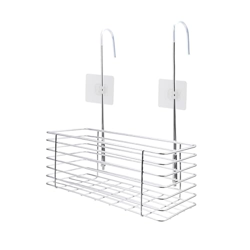 Hanging Shower Rack, Bathroom Storage Rack, Single Layer, Silver