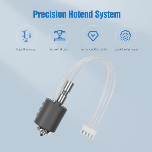 Hotend Kit for Anycubic Kobra 3 Max & Kobra 3 Max Combo, 0.4mm Hardened Steel Nozzle Replacement, 3D Printer Accessories