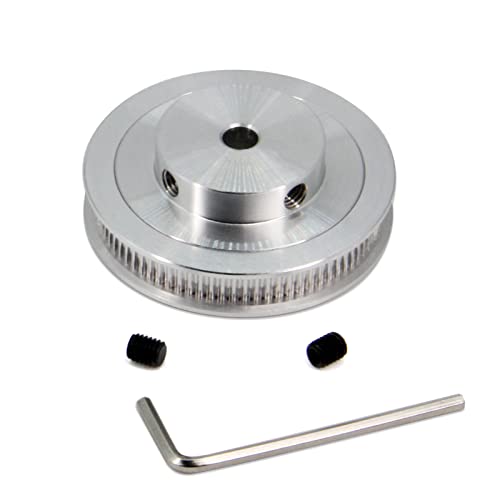 2GT Pulley 80 Teeth 6.35mm Bore 80T Timing Belt Pulley Synchronous Wheel Aluminum for Width 6mm Belt 3D Printers Parts, 4pcs/Pack(Size: 80T-6.35mm Bore)