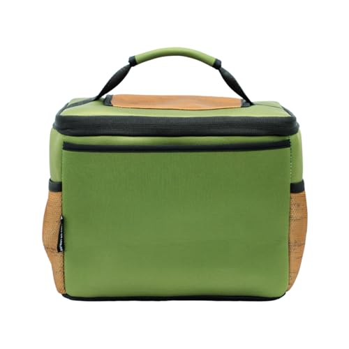 Kanga Softside Cooler Insulated Lunch Box - 4 Layer Insulation Drink Cooler for Food, Snacks, Can Beer and Seltzers - Leak Proof and Durability Tested - Kanga Brew Box Woody
