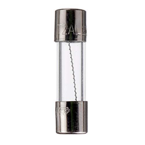 BOJACK T2AL250V 5x20mm 2A 250V Slow Blow Glass Fuses 2 Amp 250 Volt 0.2 x 0.78 Inch Glass Tube Delay Fuses (Pack of 20) T2A