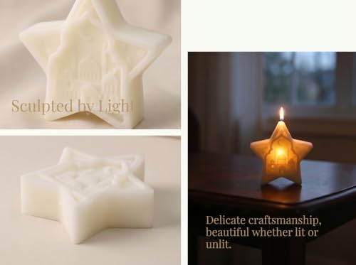 Scented Pillar Candle for Meditation and Prayer,Natural Soy Wax Floral