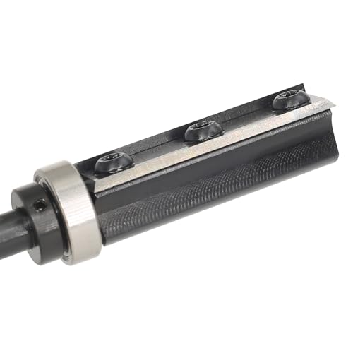 Reversible Plates, Flush Cutter, 8 mm Shank, 4-Sided Interchangeable Carbide Blade, Flush Cutter with Ball Bearing, Wood Cutter for Edge Processing Top Bearing 8x19x50mm