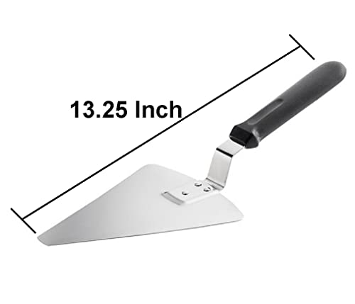 Pizza, Pie & Cake Server 13.25 Inch Extra Large | Stainless Steel Offset Pizza Server | Serving Pizza, Cake, Pie, Quiche & Desserts | 2 Pack | Bits N Things 13.25" - 2 Pack