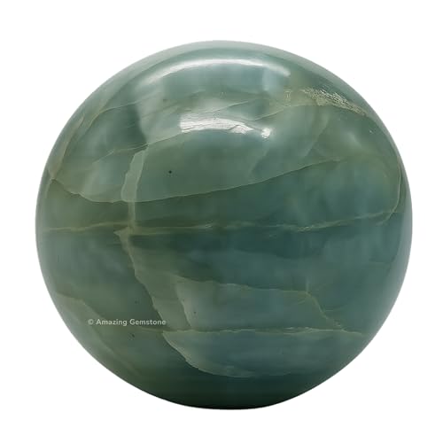 Aquamarine Crystal Ball with Stand - 2" Inches Crystal Sphere Meditation Balls for Witchcraft and Decorative Balls Aquamarine