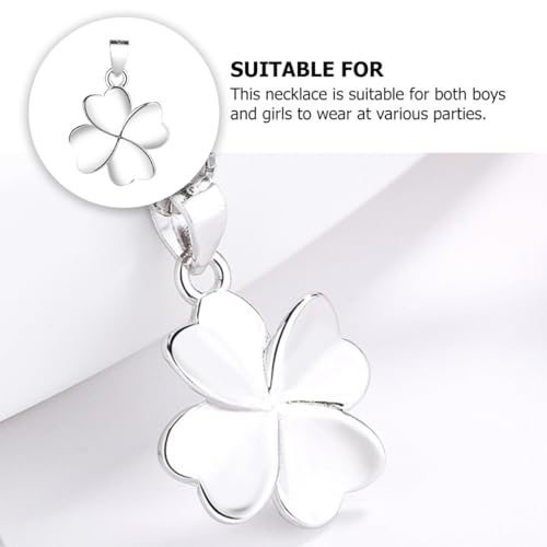 Anneome 1Pc Silver Patrick's Day Pendant Necklace Comfortable Lightweight Festival Jewelry for Masquerade for Friends Creative Design for Memorable Celebrations