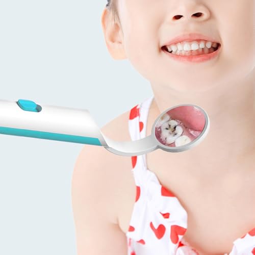2 Piece Dental Mirror with LED Light, Anti-Fog Mouth Mirror for Oral Care