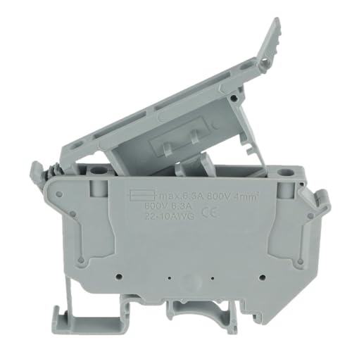 UK5- UK5RD Without LED, DIN Rail Fuse Terminal Base, Disconnect Block Screw Terminal (Pack of 10), Easy to Use