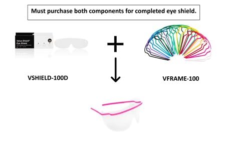 [Australia - AusPower] - Disposable Medical/Dental Eye Shield Lenses | No Extra Film or Paper Barrier| Splash and Splatter Protection | Physicians, Surgery, Clinics, Dentists, Hygienists | 100 Lenses Per Box 
