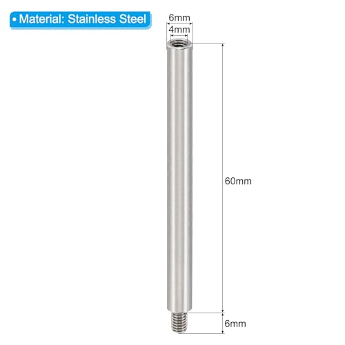 PATIKIL steel M4 60+6mm spacer standoffs, 12-piece set in L shape