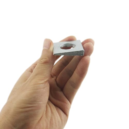 LXLVOUEG 1/2-inch beveled square galvanized steel washers, 10-piece set in white for shimming and leveling