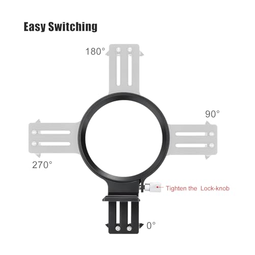 SUNWAYFOTO LS-Z9，80mm Rotating Collar for Z9,EOS R3, Tripod Mount Ring Lens Support Collar Arca Swiss Plate Mount DSLR Horizontal Vertical Switching