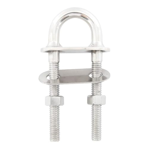 NovelBee 3/8-inch stainless steel U bolts and bow eye eyebolts for boats, 2-5/8-inch thread length