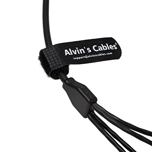 Alvin's Cables Sync Cable for RED Komodo Straight 9 Pin Male to 4 Ports BNC for Timecode in| Timecode Out| Genlock| GPI