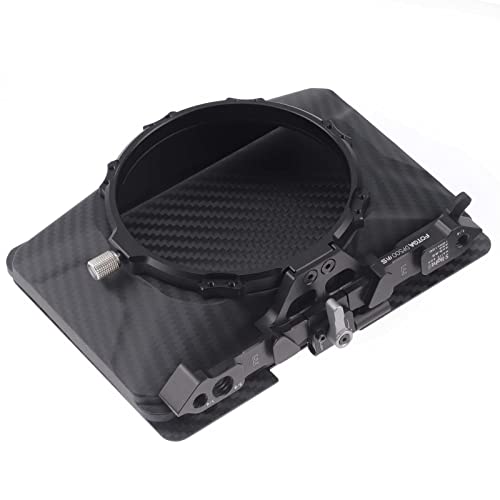 Runshuangyu Mini Lightweight Matte Box Clamp-On Lens Matte Box with Top Flag for DSLR Mirrorless Camera Compatible with 4x4 4x5.65 Filter (Standard Version) Standard Version