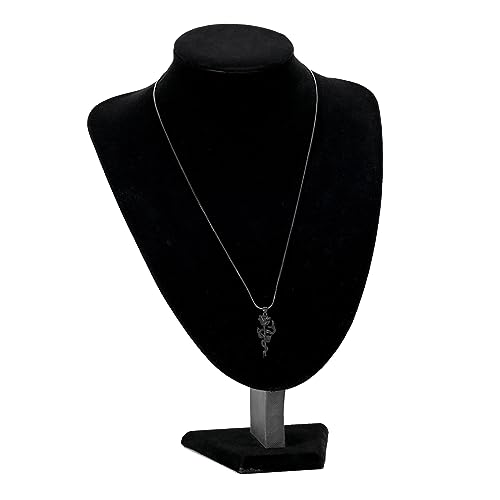 Snake Rose Urn Necklace for Ashes Roseflower Cremation Jewelry for Ashes Pendant for Women Men Memorial Keepsake Jewelry Black