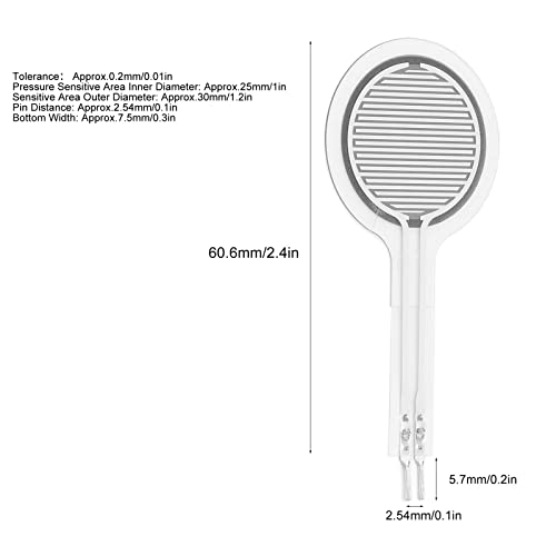 [Australia - AusPower] - High Sensitivity Thin Film Pressure Sensor, Flexible & Waterproof, 50Kg Measurement Range, Quick Response, for Smart Home, Automotive Electronics, 