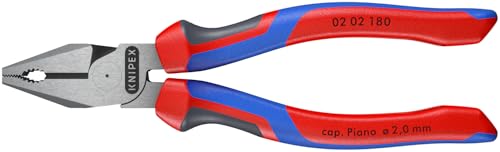KNIPEX high leverage combination side-cutting pliers with textured grips and metal jaws