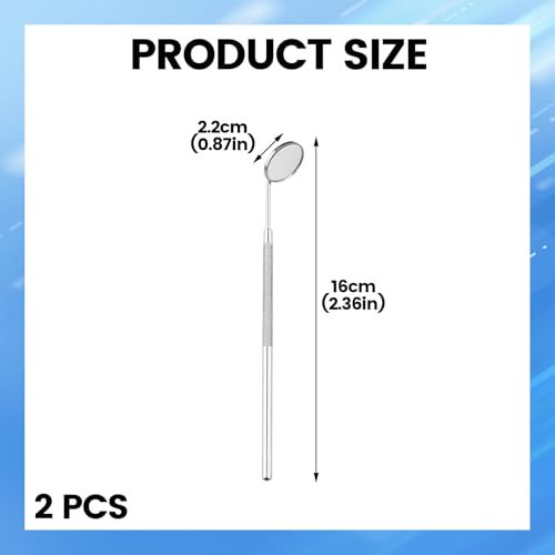Dental Mouth Mirror Set, Inspection Mirror for Tooth Control, Oral Care Tool, Extension Tool, Silver