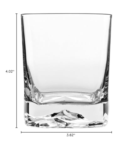 Luigi Bormioli On The Rocks 13.5 oz DOF Double Old Fashioned Glasses (Set of 4), Clear