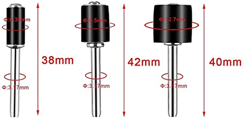 Sanding Sleeves Set of 150 with 144 Sanding Bands and 6 Sanding Rollers | 80/120 grit, standard size drum mandrels grinding drum grinding attachments, drum sander set, for Dremel rotary tool