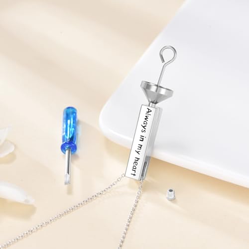 YFN S925 Sterling Silver Bee & Daisy Cremation Urn Pendant Necklace - Memorial Ashes Keepsake for Loved Ones, Adjustable Chain, Elegant Sympathy Gift