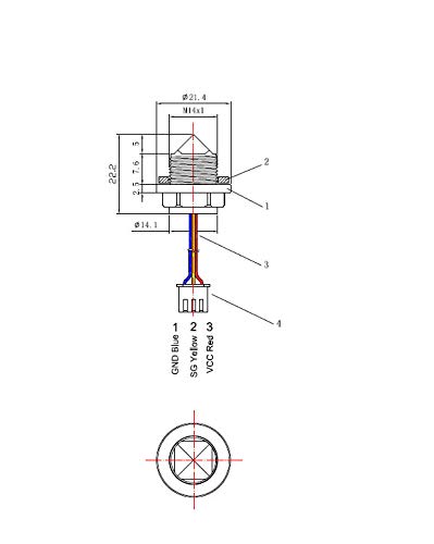 [Australia - AusPower] - Food Grade Optical Infrared Water Liquid Level Sensor 500mm Cable High Sensibility, Working with Liquid Level Controller(Pack of 3) 