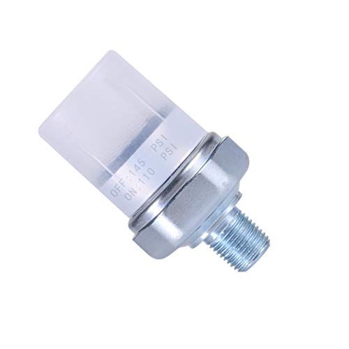 FanWayer automatic air pressure switch, silver, 110-145 PSI, 1/8"-27 NPT, 12V/24V DC