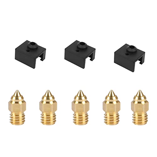 Creality Heating Block Kit High Temperature Pro 300°C, 3D Printer Sprite Extruder Hotend Heating Block with 3 Silicone Socks and 5 0.4 mm Nozzles Kit for Ender-3 S1/Pro/Plus, CR-10 Smart Pro