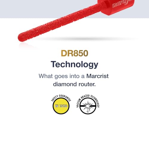 Marcrist M14 Mortar Rake Bit 8mm x 100mm - Diamond Mortar Raking Tool for Deep Joints, Air Bricks & brick removal - Dry Use for Angle Grinders (214HR)