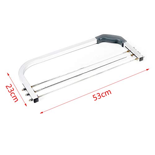 Cake Leveler,3 Blades Adjustable Cake Slicer Stainless Steel Silver