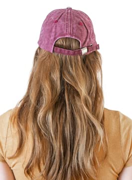 Halsa EMF Protection Hat, Baseball Cap. Washed, Faded, Structured Anti Radiation Hat with EMF RF Radiation Shielding Silver Fabric One Size-Large Rustic Red