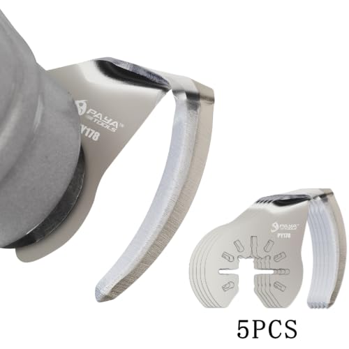 PAYA Universal Special-Shaped Stainless Steel Oscillating Scraper Blades, Multi-Purpose for Silicone Caulk, Grout Cleaning & Vehicle Windshield Disassembly PY178, 5PCS working depth of 39mm