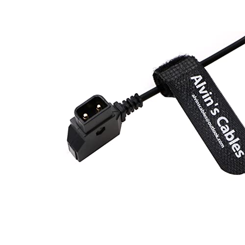 Alvin's Cables E6NH Dummy Battery to D-Tap Coiled Cable for Canon-R5C