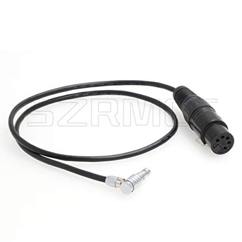 SZRMCC XLR 5 Pin Female to Right Angle 00B 5 Pin Audio Input Cable for Arri Alexa Mini and Z CAM E2 Camera (Right Angle, 1m)