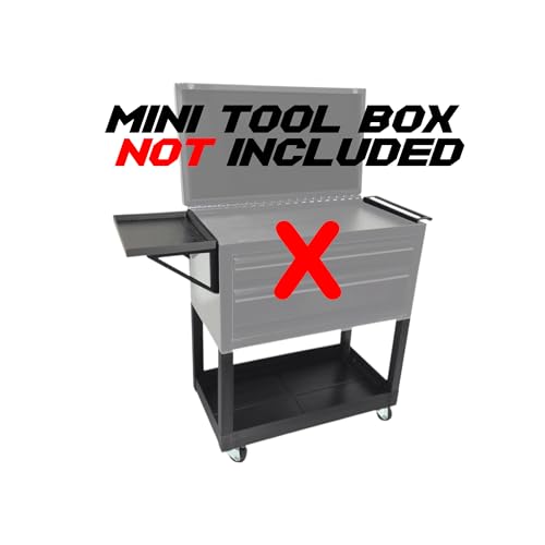MiniBoxMods Roll Cart side tray and handle combo for US General Mini Tool Box, tool chest accessory set