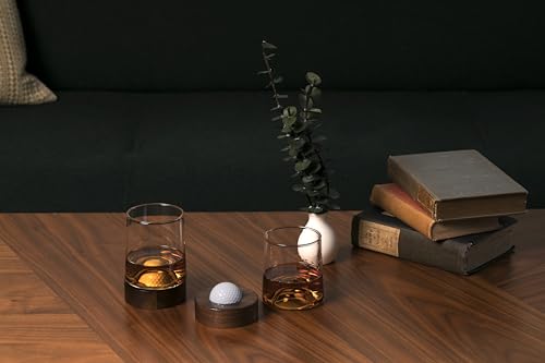 Personalized golf coaster and whiskey glasses: Accessories for men and women golfers; Cool holiday basket for men and women that golf (2 Glasses, Not Personalized) 2 Glasses, Not Personalized
