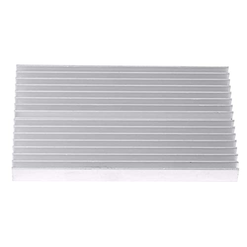 Aluminium Heat Sink/Cooling Fins, Large, Aluminium Heat Sink Diffusion Cooling Fin for LC COB LED Amplifier Transistor, 100 x 60 x 10 mm Heatsink for LED