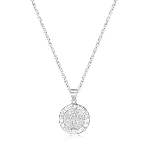 Philip Jones Sterling Silver St Christopher Necklace