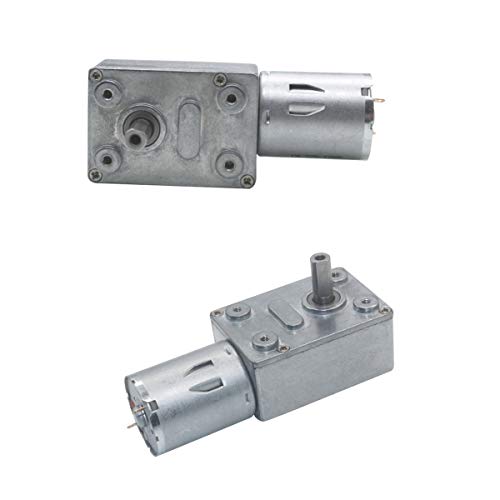 JZK DC 12V Reversible Electric Motor with Reduction of Turbo Worm Gearbox with High Torque and Strong Self-Locking Encoder (62RPM)