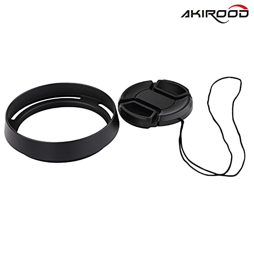 Metal Lens Hood Shade with Cap for Leica Q3 Q3-43 Q2 Q Q-P QP Typ 116 Typ116 Digital Camera Black