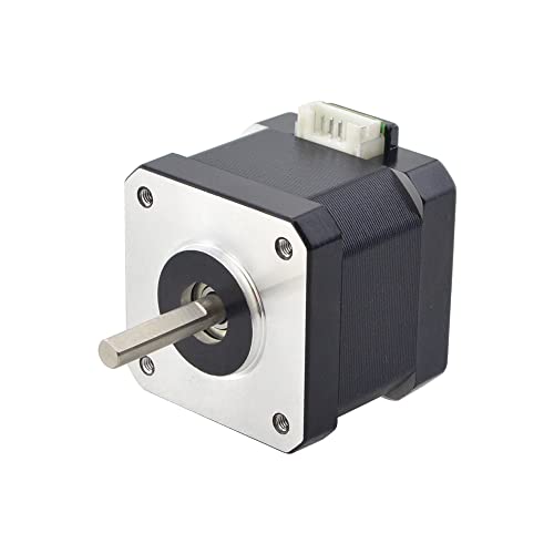 STEPPERONLINE Stepper Motor 3 Pack Nema 17 Bipolar 42 Ncm 1.5 A 42 x 42 x 39 mm 4 Wires with 1 m Cable & Connector for 3D Printer/CNC Milling Machine, Black Black-1.8°