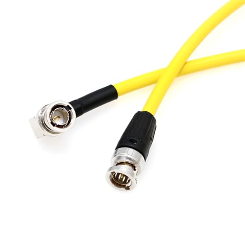 12G 4K 30p Raw SDI Coaxial Video Cable BNC to BNC for Atomos Ninja V SmallHD Cine 13 Canon C300 Sony FX9 Camera Monitor Flexible Shielded Yellow 3M