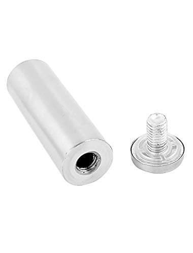 RuoFeng stainless steel wall mount glass standoff spacers, screw nails, 25x80mm, 12-piece set