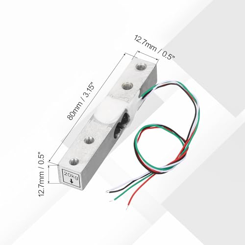 QUARKZMAN Set of 3 Digital Load Cells 20 kg + HX711 Module Weighing Sensor 24 Bit Precision A/D Dual Channel 16 x 24 mm for DIY Portable Electronic Kitchen Scales Kit | Precision, A/D Dual-Channel, 16x24mm, For DIY Portable Electronic Kitchen Scales Kit