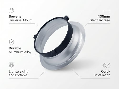 5.3" (135mm) Bowens Speed Ring Adapter for Softboxes 135mm / 5.3 Inch