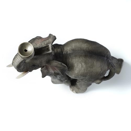 Puckator Elephant Backflow Incense Burner - Home Zen Meditation Decor Accessories - Incense Waterfall Cone Burner - Spiritual Feng Shui Gothic Goth Relaxation Gifts Gift - Desk Ornaments